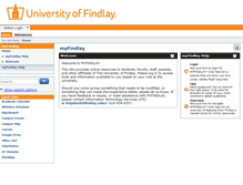 Tablet Screenshot of my.findlay.edu